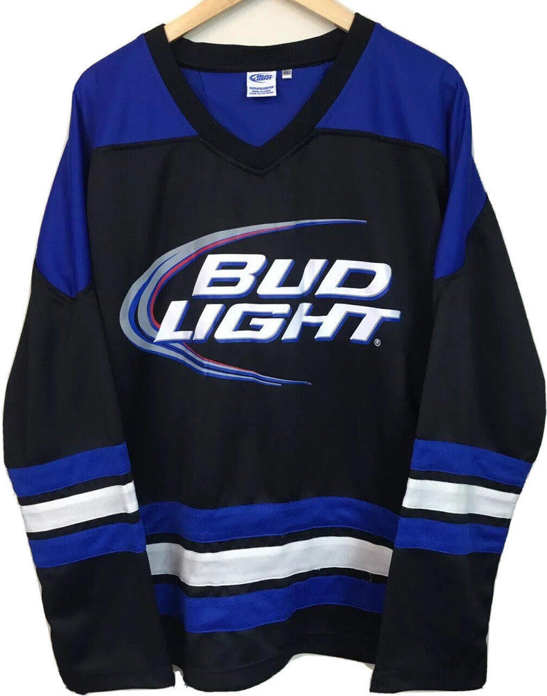 Bud Light Hockey Jersey Mens XL Official Beer Budweiser Anheuser-Busch St Louis